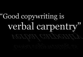 copywriting is verbal carpentry image