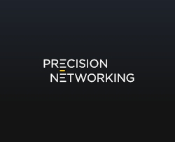 a type only logo using a letter to symbolize "network"