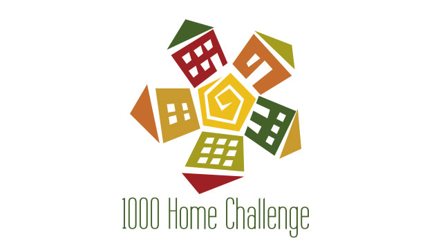 1000 Home Challenge logo design