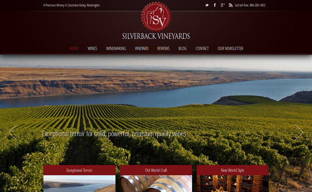 Silverback Vineyards website