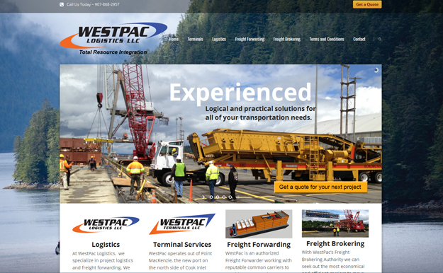 WestPac Logistics Website