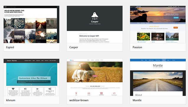 Samples of WordPress Themes